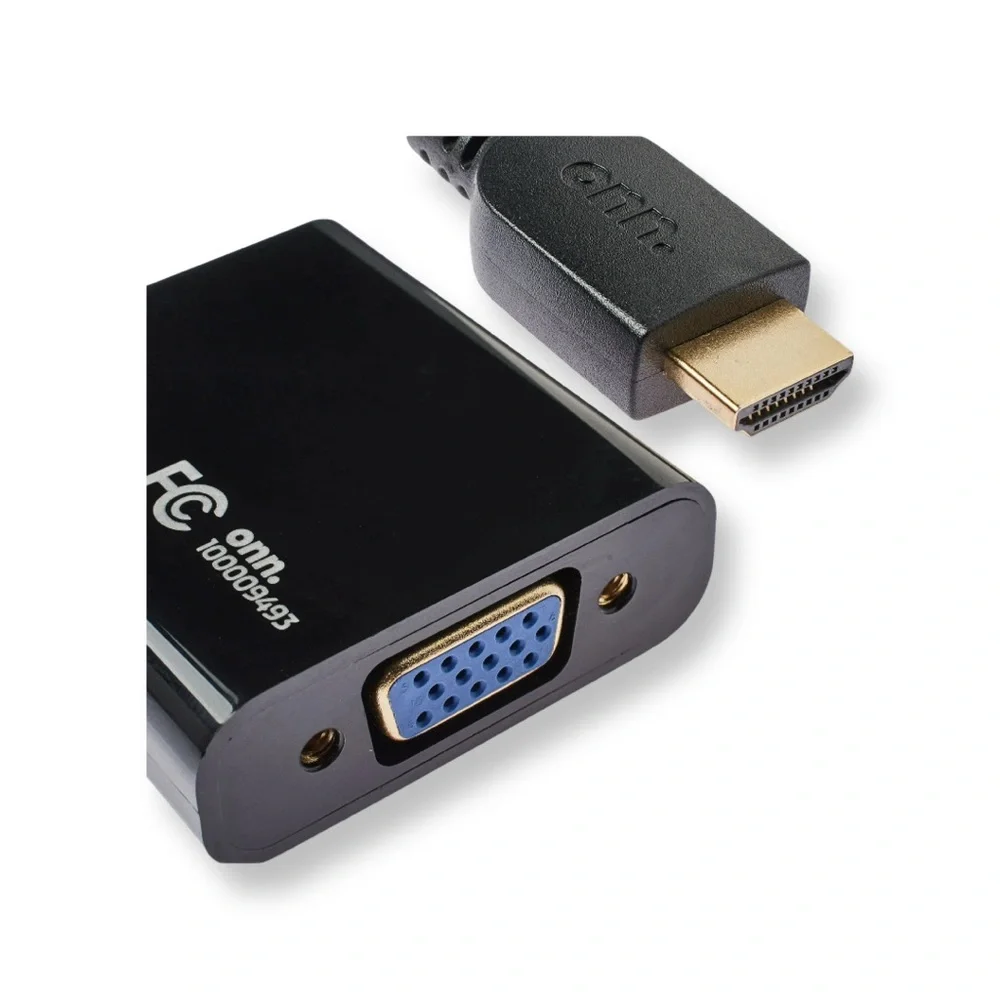 New-Onn Compact Designed Portable HDMI to VGA Adapter
